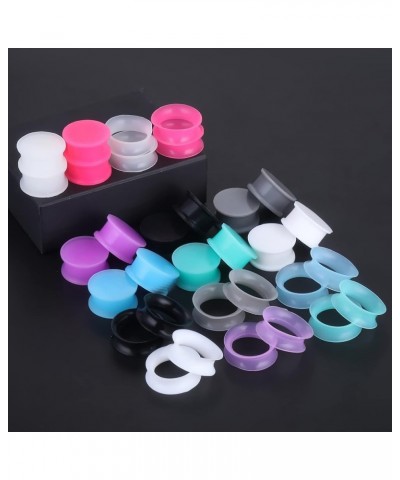 Oveta Ear Gauges for Ear Silicone Ear Plugs Soft Flexible Silicone Gauge Saddle Silicone Ear Plugs and Tunnels 6mm-20mm(16 Pa...