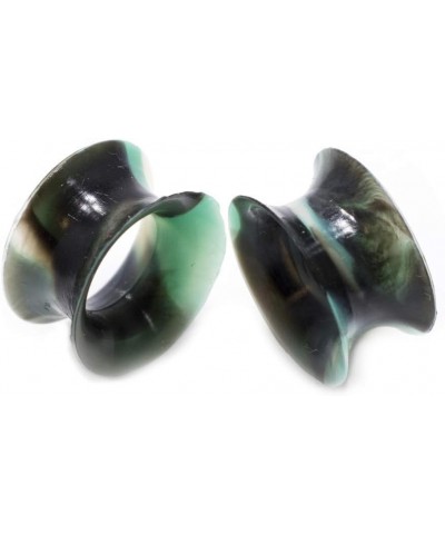 Ear Gauges Plugs Thin Silicone Flexible Camouflage Design - 2 gauge to 12 mm 7/16" (11mm) $8.89 Body Jewelry