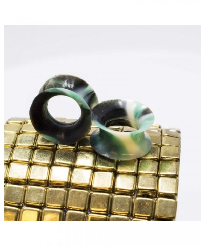 Ear Gauges Plugs Thin Silicone Flexible Camouflage Design - 2 gauge to 12 mm 7/16" (11mm) $8.89 Body Jewelry