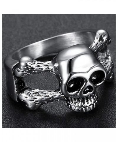 Stainless Steel Retro Vintage Gothic Skull Cocktail Party Biker Ring Silver $7.50 Rings