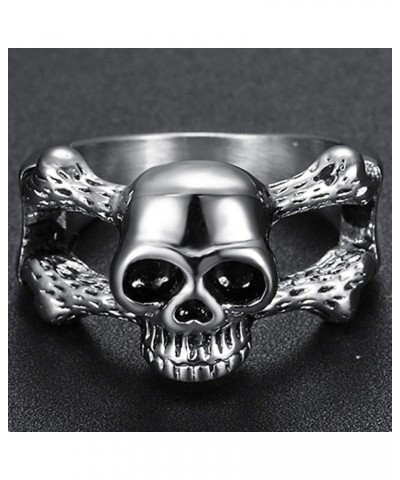 Stainless Steel Retro Vintage Gothic Skull Cocktail Party Biker Ring Silver $7.50 Rings