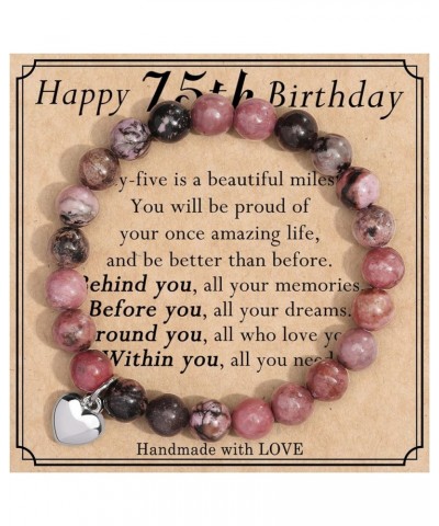 Jewelry&Card Birthday Gifts for Women Girls Natural Stone Bracelet 13 14 15 16 17 18 19 20 21 30 40 50 60 70 80 Year old Gift...