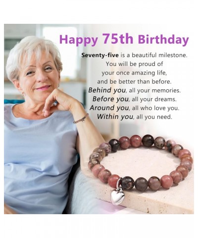 Jewelry&Card Birthday Gifts for Women Girls Natural Stone Bracelet 13 14 15 16 17 18 19 20 21 30 40 50 60 70 80 Year old Gift...