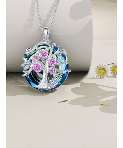 Tree of Life Necklaces for Women Family Tree Birthstone Ncklace S925 Sterling Silver Jewelry Birthday Gifts for Women Mom Mot...