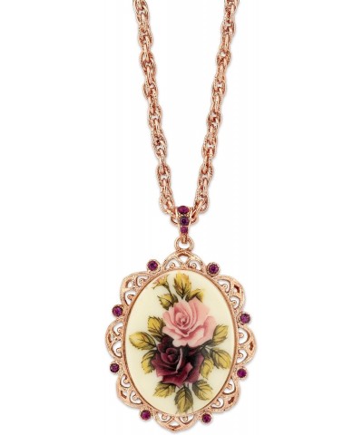 1928 Jewelry Women's Rose Gold Tone Manor House Victorian Pendant Necklace, 28 $17.98 Necklaces