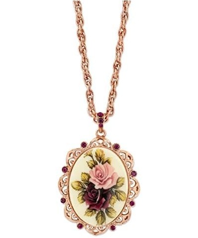 1928 Jewelry Women's Rose Gold Tone Manor House Victorian Pendant Necklace, 28 $17.98 Necklaces