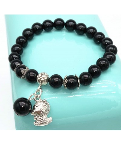 Feng Shui Handmade Chinese Zodiac Black Agate Beads Bracelet Amulet Dragon $10.07 Bracelets